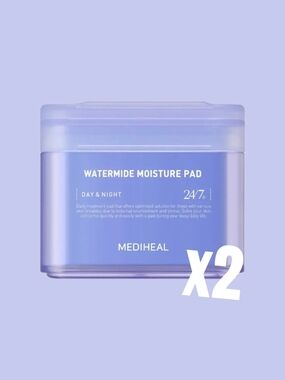 MEDIHEAL | 2 BOXES OF TONER PADS | WATERMIDE MOISTURE TONER PADS | NEW IN BOX